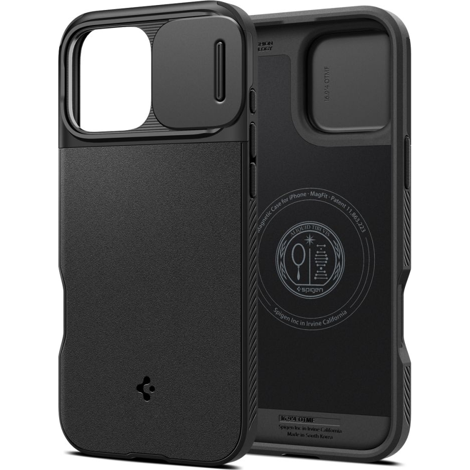 Etui Spigen Optik Armor Mag do MagSafe do iPhone 16 Pro, czarne